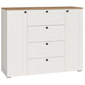 Комод Опра белый PE шагрень / дуб вотан 065 R