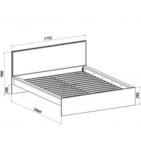 Двуспальная кровать Анастасия АН-22К