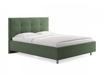Односпальная кровать Caprice  зеленая рогожка