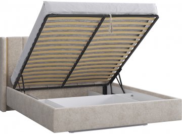 Двуспальная кровать Диор 160x200 см кашемир суфле