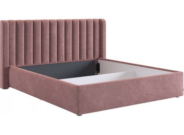 Двуспальная кровать Ева пудра велюр