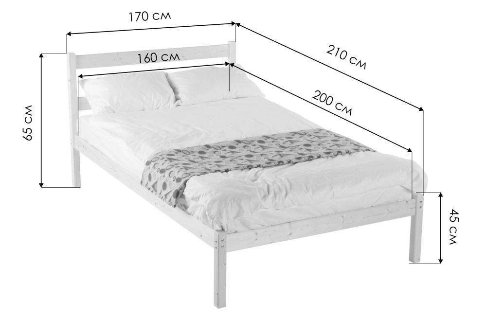 Двуспальная кровать Ирвин 160х200