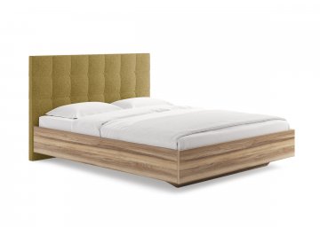Двуспальная кровать Luiza горчичный кашемир