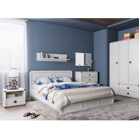 Двуспальная кровать Magellan 140x200 с ПМ сосна винтаж