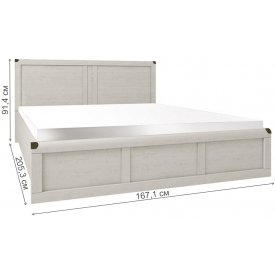 Двуспальная кровать Magellan 160x200 сосна винтаж