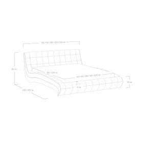 Двуспальная кровать Milano