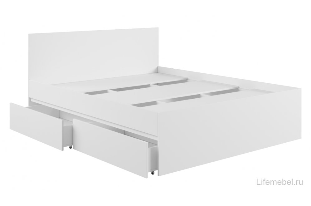 Двуспальная кровать Мадера 160х200 белый