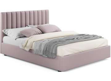 Двуспальная кровать Olivia 160х200 с ПМ лиловый велюр