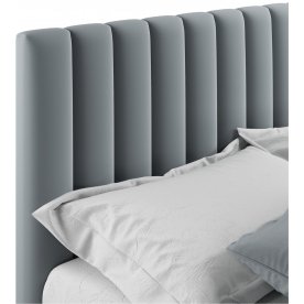 Двуспальная кровать Olivia 160х200 серый велюр