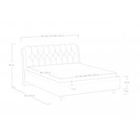 Двуспальная кровать Olivia