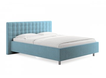 Двуспальная кровать Siena голубой рогожка