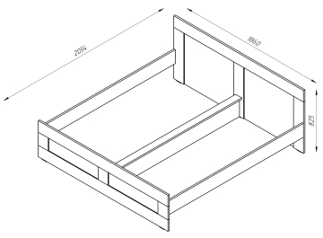 Двуспальная кровать Сириус