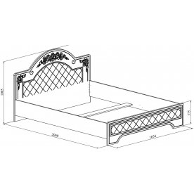Двуспальная кровать Соня Премиум СО-323К