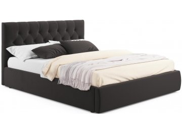 Двуспальная кровать Verona 160х200 велюр шоколад