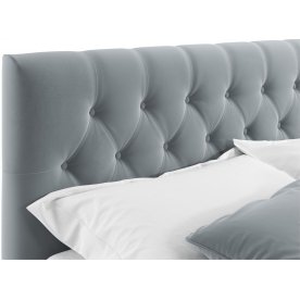 Двуспальная кровать Verona 180х200 с ПМ серый велюр