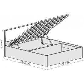 Двуспальная кровать Кэт-6 ЛДСП 033-М1