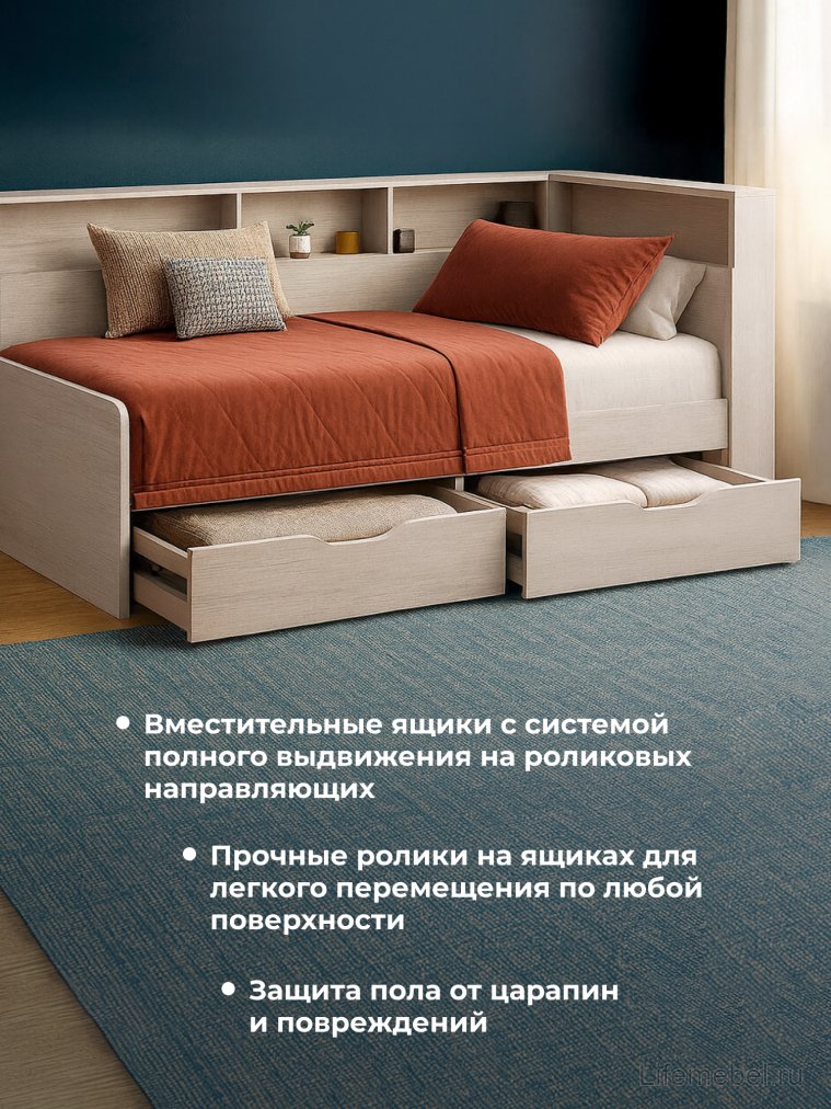 Тахта Амер 80х190 анкор светлый