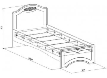 Односпальная кровать Ассоль АС-26