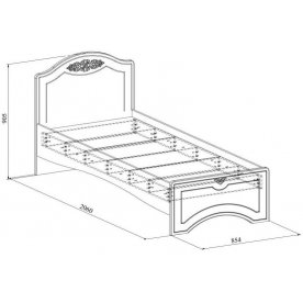 Односпальная кровать Ассоль плюс АС-26