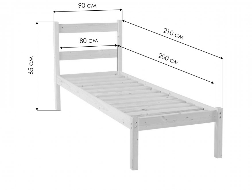 Односпальная кровать Дерри 80х200