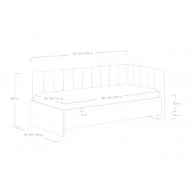 Односпальная кровать Emily