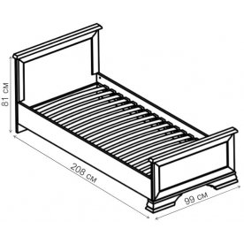 Односпальная кровать Кентаки LOZ 90x200