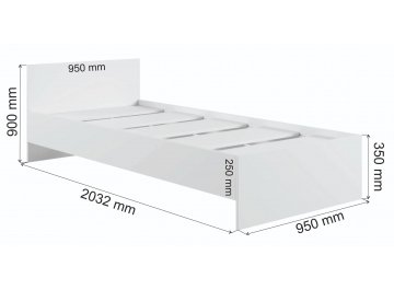 Односпальная кровать Мадера М900