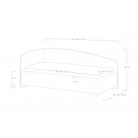 Односпальная кровать Paola L
