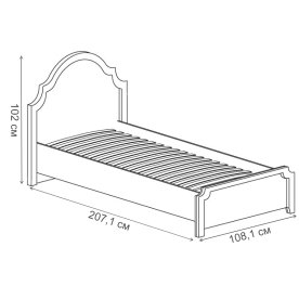 Односпальная кровать Прованс №414