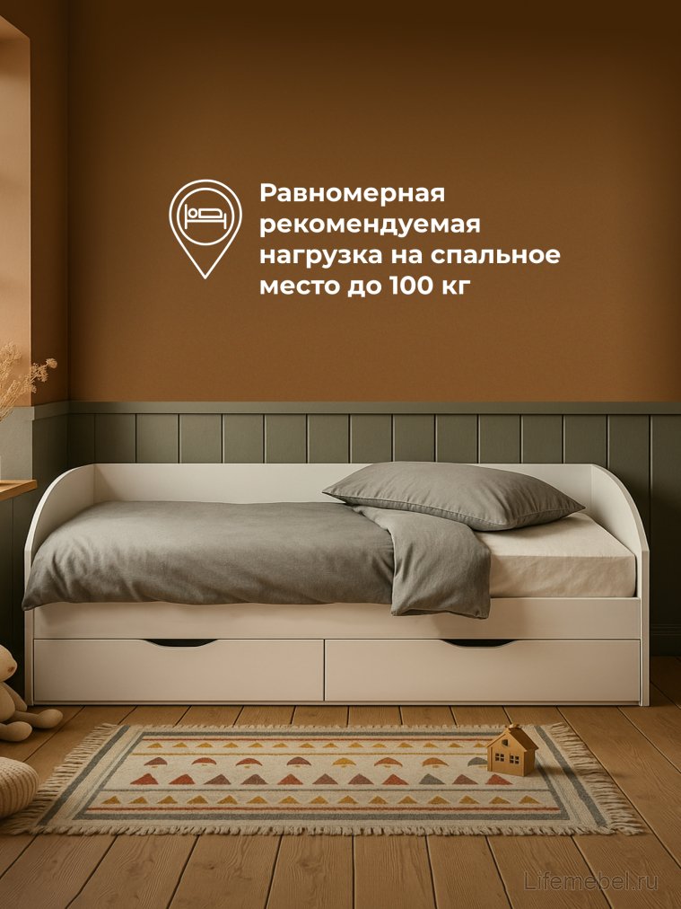 Подростковая кровать Классика белый