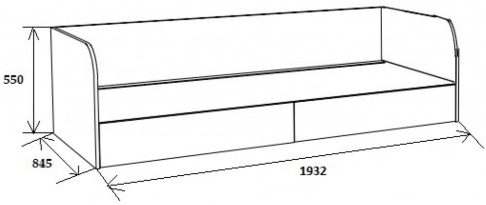 Софа Астра дуб молочный / белый