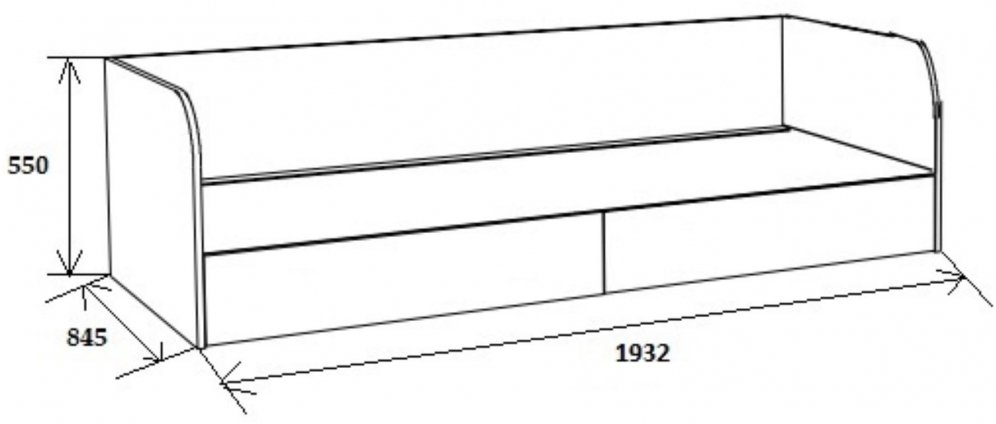 Софа Астра белый / венге