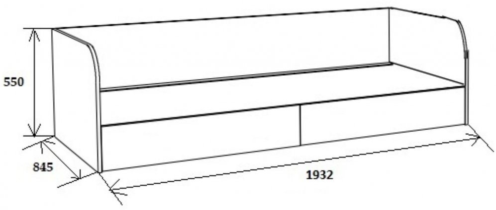 Софа Астра дуб молочный / дуб шамони