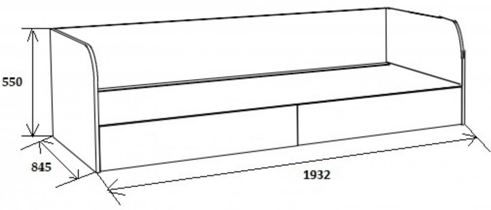 Софа Астра дуб молочный / орех
