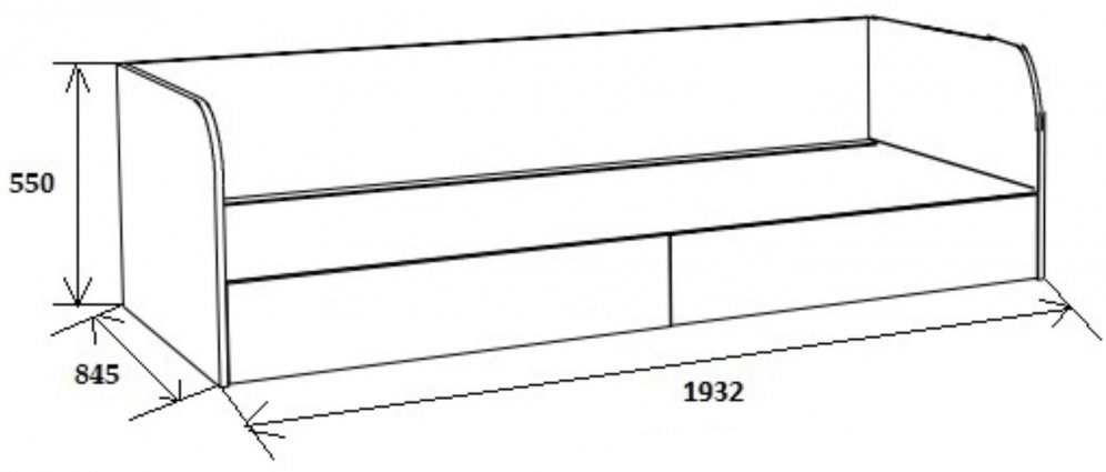 Софа Астра дуб молочный / венге