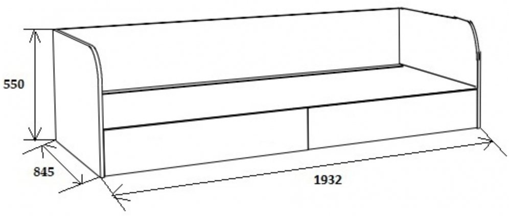 Софа Астра дуб сонома / железный камень