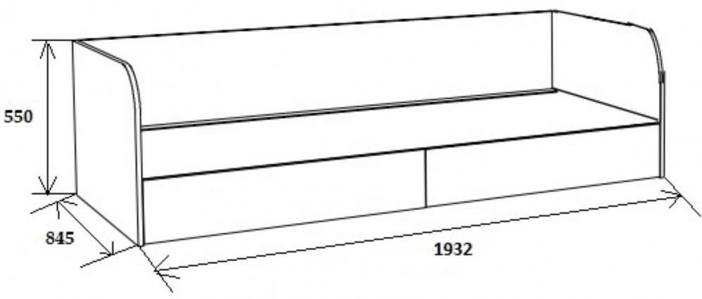 Софа Астра дуб сонома / голубой