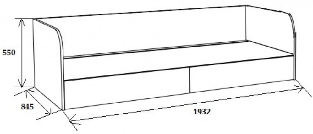 Софа Астра дуб сонома / салатовый
