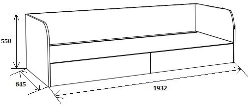 Софа Астра венге / голубой