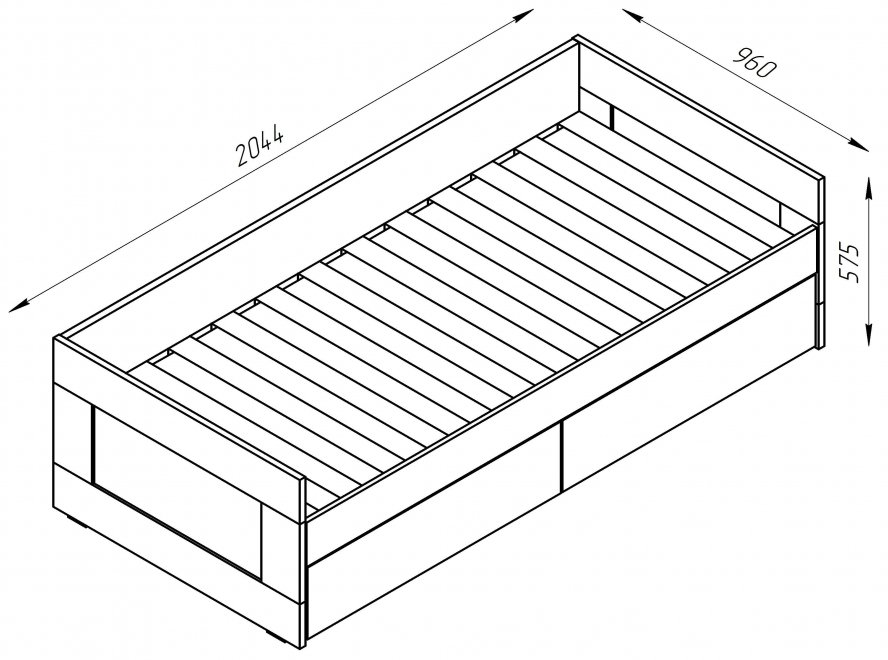 Софа Сириус 90х200 белый