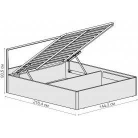 Полутораспальная кровать Кэт-6 ЛДСП 033-М1