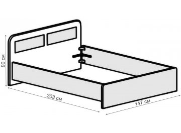Полутораспальная кровать 017 Кантри