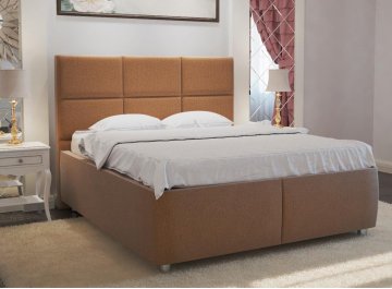Полутораспальная кровать Афродита-5 коричневый велюр shaggy brown