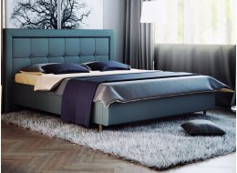 Кровать полутораспальная Афродита-8-1 140 х 200 см с ПМ велюр lecco mint