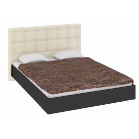 Кровать Токио с мягкой спинкой СМ-131.02.002-М 140 см х 200 см венге цаво / светлая кожа