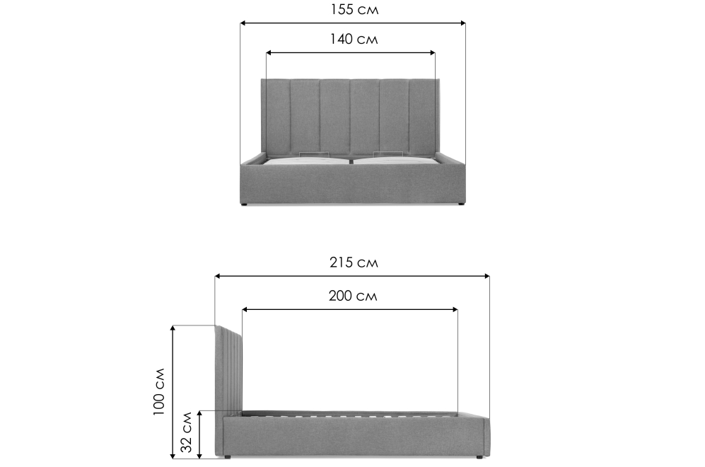 Полутораспальная кровать Афродита-3 140х200 с ПМ синий велюр bingo denim