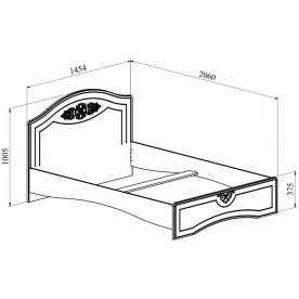 Полутораспальная кровать Ассоль плюс АС-112К