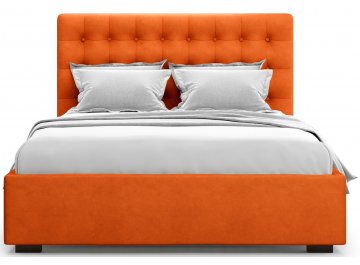 Полутораспальная кровать Brayers 140 оранжевый велюр (velutto 27)