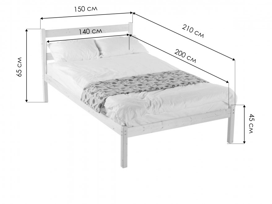 Полутораспальная кровать Ирвин 140х200