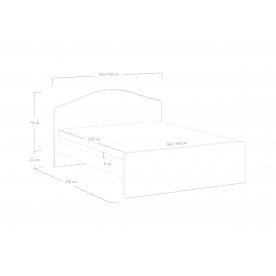 Полутораспальная кровать Emma